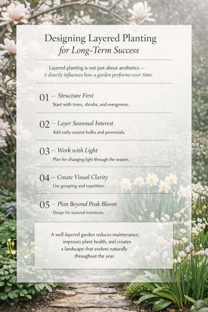 landscape design layered planting - Swick's Landscaping Ltd.